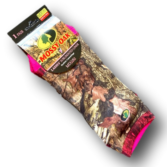 3/$20 Mossy Oak Pink Camouflage Sublimated Liner Socks - NWT - Picture 4 of 4